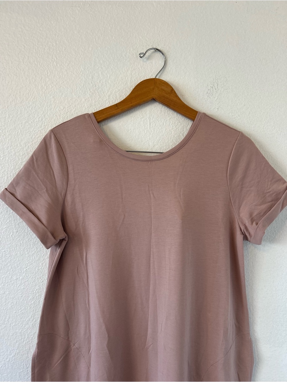 J Jill Affinity Pure Pima Cotton Casual Maxi Dress Pink Fawn Size M - Picture 7 of 9